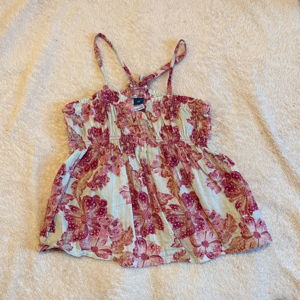 Old Navy Pink and Cream Floral Top